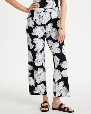 Travelers™ Knit Abstract Floral Cropped Pants | Chico's